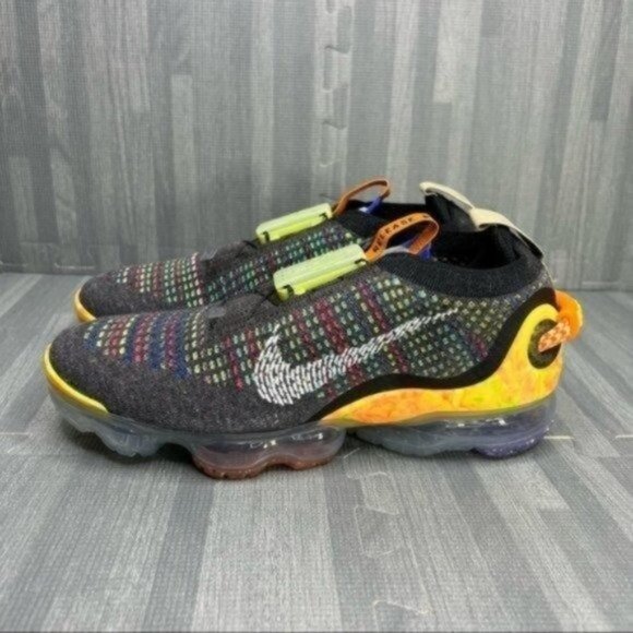 Nike Air Vapormax Flyknit 2020 Sneakers Women Size Grey Yellow New
